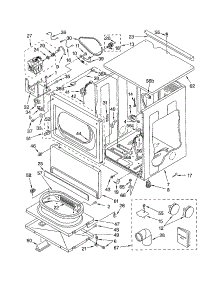 Upper Cabinet And Front Panel parts for Kenmore Dryer 110.62182102 (11062182102, 110 62182102) from AppliancePartsPros.com