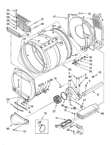 Upper And Lower Bulkhead Parts And Optional Parts (Not parts for Kenmore Dryer 110.62182103 (11062182103, 110 62182103) from AppliancePartsPros.com