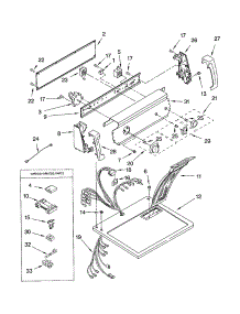 Top And Console parts for Kenmore Dryer 110.62872101 (11062872101, 110 62872101) from AppliancePartsPros.com
