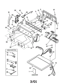 Top And Console parts for Kenmore Dryer 110.62992100 (11062992100, 110 62992100) from AppliancePartsPros.com