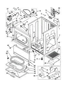 Cabinet parts for Kenmore Dryer 110.62992100 (11062992100, 110 62992100) from AppliancePartsPros.com