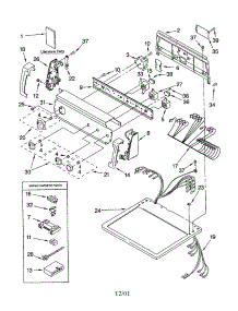 Top And Console parts for Kenmore Dryer 110.63954100 (11063954100, 110 63954100) from AppliancePartsPros.com