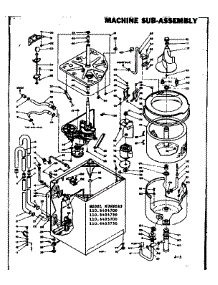 Machine Sub-Assembly parts for Kenmore Washer 110.6405700 (1106405700, 110 6405700) from AppliancePartsPros.com