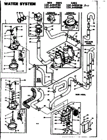 Water System parts for Kenmore Washer 110.6405980 (1106405980, 110 6405980) from AppliancePartsPros.com