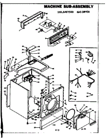 Macine Sub-Assembly parts for Kenmore Dryer 110.6407540 (1106407540, 110 6407540) from AppliancePartsPros.com