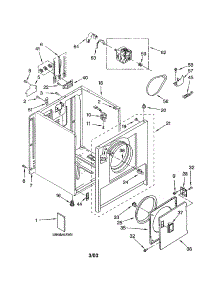 Cabinet parts for Kenmore Dryer 110.64112200 (11064112200, 110 64112200) from AppliancePartsPros.com