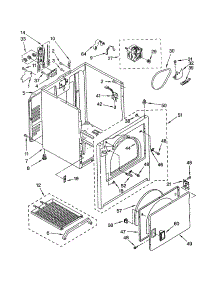 Cabinet parts for Kenmore Dryer 110.64902200 (11064902200, 110 64902200) from AppliancePartsPros.com