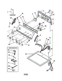 Top And Console parts for Kenmore Dryer 110.64956300 (11064956300, 110 64956300) from AppliancePartsPros.com