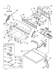 Top And Console Parts parts for Kenmore Dryer 110.64996301 (11064996301, 110 64996301) from AppliancePartsPros.com