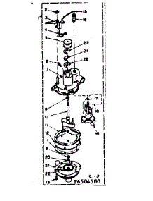 Pump Assembly parts for Kenmore Washer 110.6505500 (1106505500, 110 6505500) from AppliancePartsPros.com