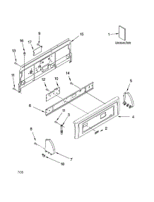 Console Panel Parts parts for Kenmore Dryer 110.65062500 (11065062500, 110 65062500) from AppliancePartsPros.com