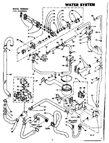 Water System parts for Kenmore Washer Dryer Combo 110.6510901 (1106510901, 110 6510901) from AppliancePartsPros.com