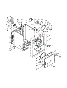 Cabinet Parts parts for Kenmore Dryer 110.65202310 (11065202310, 110 65202310) from AppliancePartsPros.com
