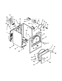 Cabinet Parts parts for Kenmore Dryer 110.65202311 (11065202311, 110 65202311) from AppliancePartsPros.com