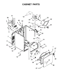 Cabinet Parts parts for Kenmore Dryer 110.65212610 (11065212610, 110 65212610) from AppliancePartsPros.com