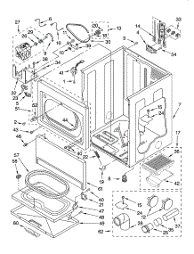 Cabinet Parts parts for Kenmore Dryer 110.65822400 (11065822400, 110 65822400) from AppliancePartsPros.com