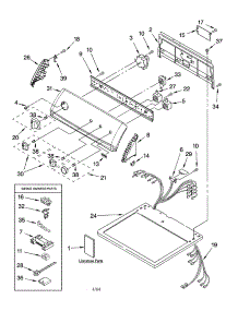 Top And Console Parts parts for Kenmore Dryer 110.65924400 (11065924400, 110 65924400) from AppliancePartsPros.com