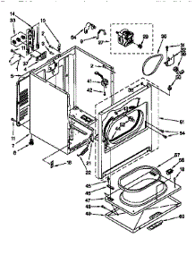 Cabinet parts for Kenmore Dryer 110.66808692 (11066808692, 110 66808692) from AppliancePartsPros.com