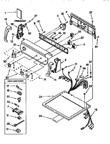Top And Console parts for Kenmore Dryer 110.66912690 (11066912690, 110 66912690) from AppliancePartsPros.com