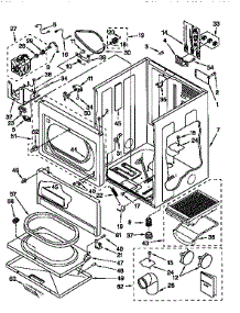 Cabinet parts for Kenmore Dryer 110.66932690 (11066932690, 110 66932690) from AppliancePartsPros.com
