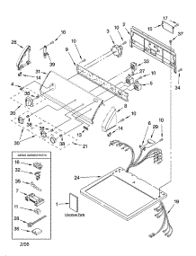 Top And Console Parts parts for Kenmore Dryer 110.66942501 (11066942501, 110 66942501) from AppliancePartsPros.com