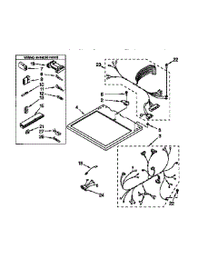 Dryer Top parts for Kenmore Dryer 110.66952691 (11066952691, 110 66952691) from AppliancePartsPros.com