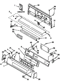 Console Panel parts for Kenmore Dryer 110.66954691 (11066954691, 110 66954691) from AppliancePartsPros.com