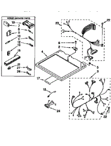 Dryer Top parts for Kenmore Dryer 110.66955690 (11066955690, 110 66955690) from AppliancePartsPros.com