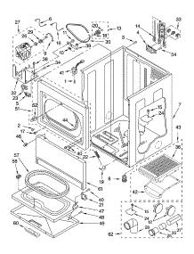 Cabinet Parts parts for Kenmore Dryer 110.66972500 (11066972500, 110 66972500) from AppliancePartsPros.com