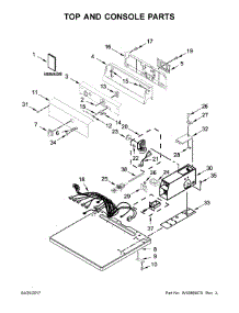 Top And Console Parts parts for Kenmore Dryer 110.67022710 (11067022710, 110 67022710) from AppliancePartsPros.com