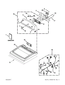 Top And Console Parts parts for Kenmore Dryer 110.67102310 (11067102310, 110 67102310) from AppliancePartsPros.com