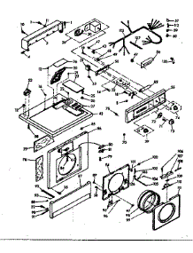 Top And Front Assembly parts for Kenmore Washer Dryer Combo 110.6710701 (1106710701, 110 6710701) from AppliancePartsPros.com