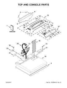 Top And Console Parts parts for Kenmore Dryer 110.67132411 (11067132411, 110 67132411) from AppliancePartsPros.com