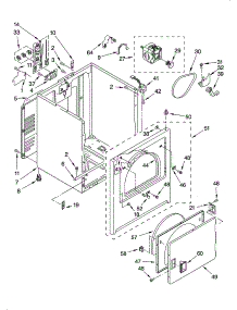 Cabinet Parts parts for Kenmore Dryer 110.67432600 (11067432600, 110 67432600) from AppliancePartsPros.com