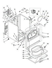 Cabinet Parts parts for Kenmore Dryer 110.67532600 (11067532600, 110 67532600) from AppliancePartsPros.com