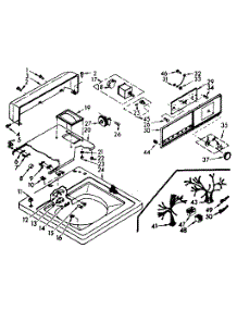 Top And Console Assembly parts for Kenmore Washer 110.6803101 (1106803101, 110 6803101) from AppliancePartsPros.com