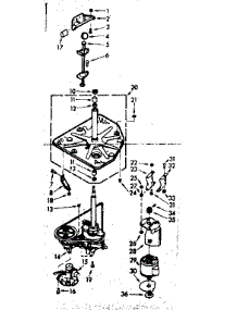 Drive System parts for Kenmore Washer 110.6803104 (1106803104, 110 6803104) from AppliancePartsPros.com