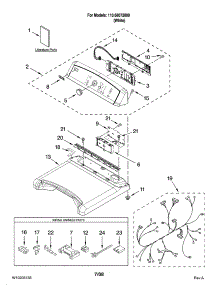 Top And Console Parts parts for Kenmore Dryer 110.68072800 (11068072800, 110 68072800) from AppliancePartsPros.com