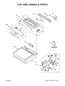 Top And Console Parts parts for Kenmore Dryer 110.68132410 (11068132410, 110 68132410) from AppliancePartsPros.com
