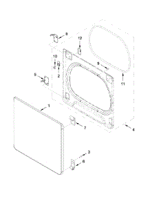 Door Parts parts for Kenmore Dryer 110.68132413 (11068132413, 110 68132413) from AppliancePartsPros.com