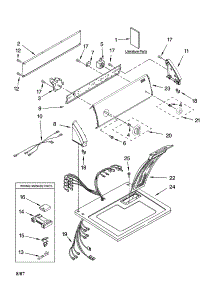 Top And Console Parts parts for Kenmore Dryer 110.68442700 (11068442700, 110 68442700) from AppliancePartsPros.com