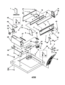 Top And Console parts for Kenmore Dryer 110.69012990 (11069012990, 110 69012990) from AppliancePartsPros.com