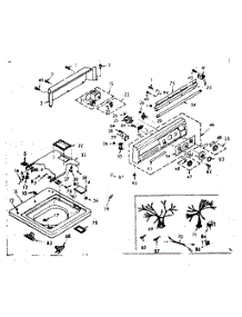 Top And Console Assembly parts for Kenmore Washer 110.6905800 (1106905800, 110 6905800) from AppliancePartsPros.com