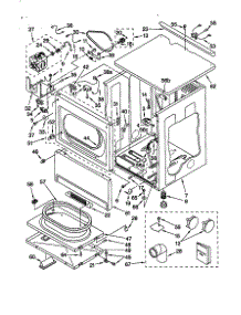Upper Cabinet / Front Panel parts for Kenmore Dryer 110.69082990 (11069082990, 110 69082990) from AppliancePartsPros.com