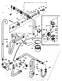 Water System parts for Kenmore Washer Dryer Combo 110.6909500 (1106909500, 110 6909500) from AppliancePartsPros.com