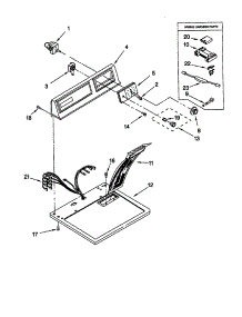 Top And Console parts for Kenmore Dryer 110.69101990 (11069101990, 110 69101990) from AppliancePartsPros.com