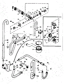 Water System parts for Kenmore Washer Dryer Combo 110.6910501 (1106910501, 110 6910501) from AppliancePartsPros.com