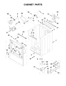 Cabinet Parts parts for Kenmore Dryer 110.69132414 (11069132414, 110 69132414) from AppliancePartsPros.com