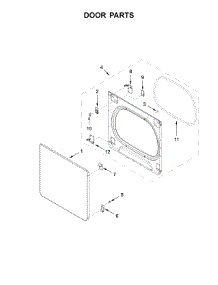 Door Parts parts for Kenmore Dryer 110.69132414 (11069132414, 110 69132414) from AppliancePartsPros.com