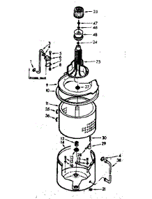 Tub And Basket Assembly parts for Kenmore Washer 110.6915704 (1106915704, 110 6915704) from AppliancePartsPros.com
